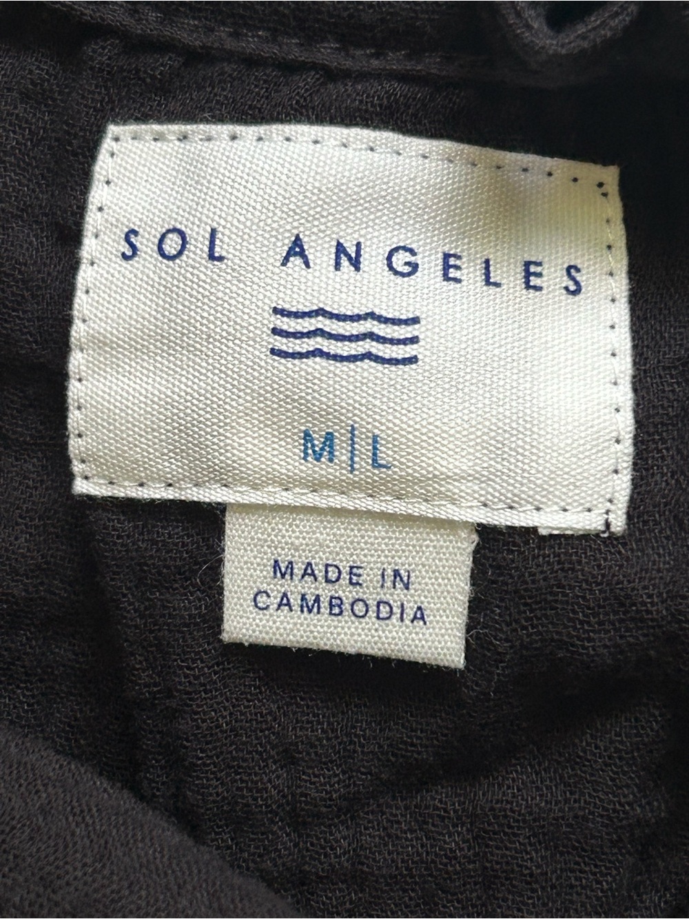 100% Cotton Gauze Sol Angeles NWT M/L Maxi Dress Minimalist Coastal Euro Summer - Picture 11 of 12